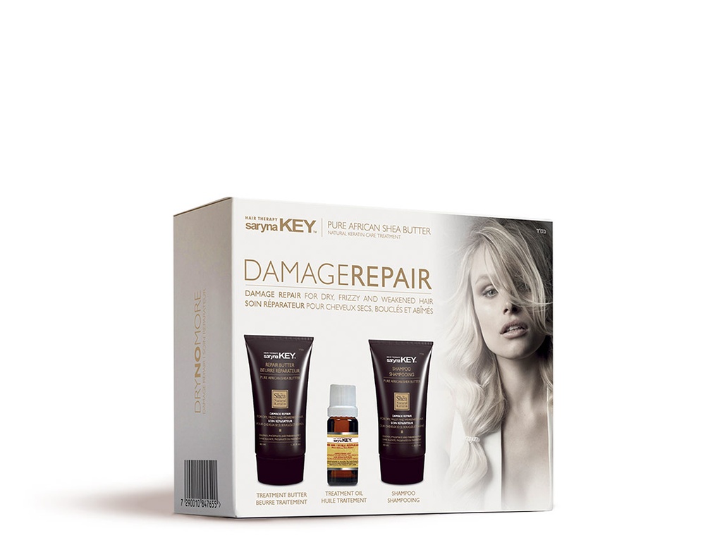 [DR040BOS-EF] Kit Voyage (Masque, Shampoing, Huile) Saryna Key Damage Repair 40 ml